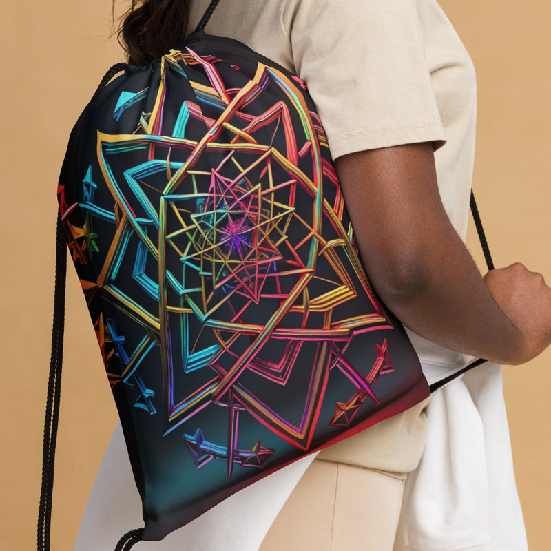 Futuristic Shine| Star of David |Drawstring Bag