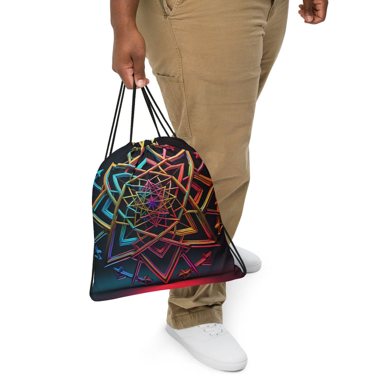 Futuristic Shine| Star of David |Drawstring Bag