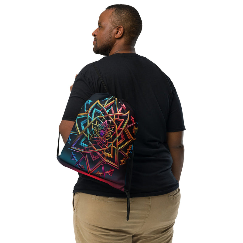 Futuristic Shine| Star of David |Drawstring Bag