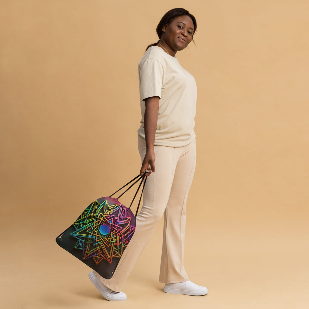 Futuristic Shine| Star of David |Drawstring Bag
