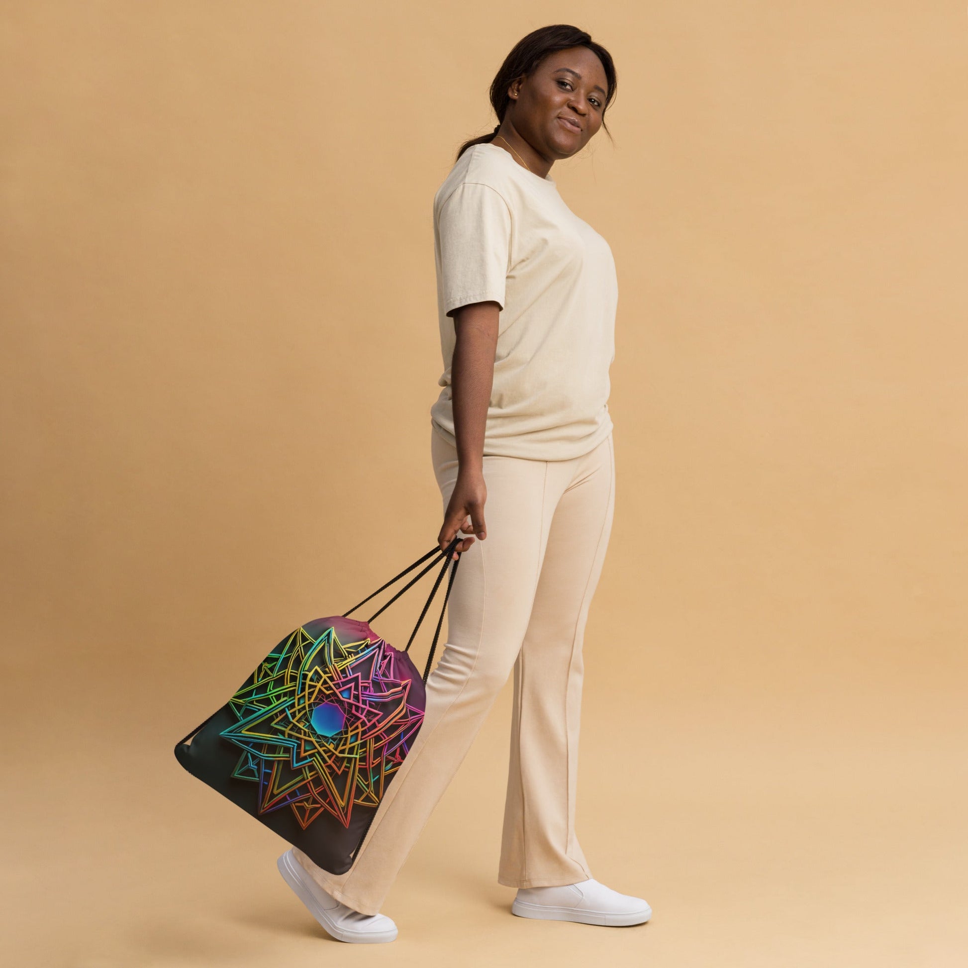 Futuristic Shine| Star of David |Drawstring Bag