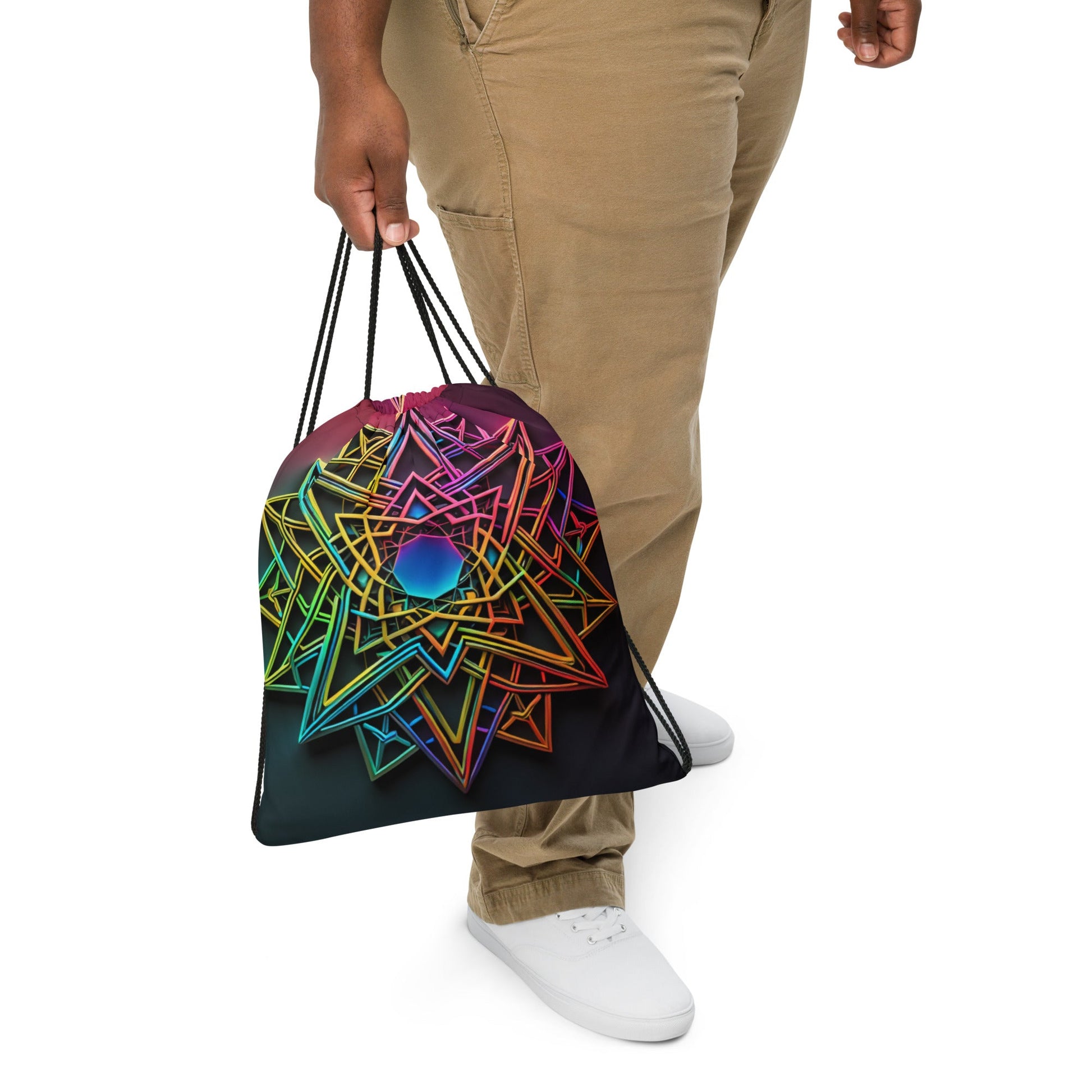 Futuristic Shine| Star of David |Drawstring Bag