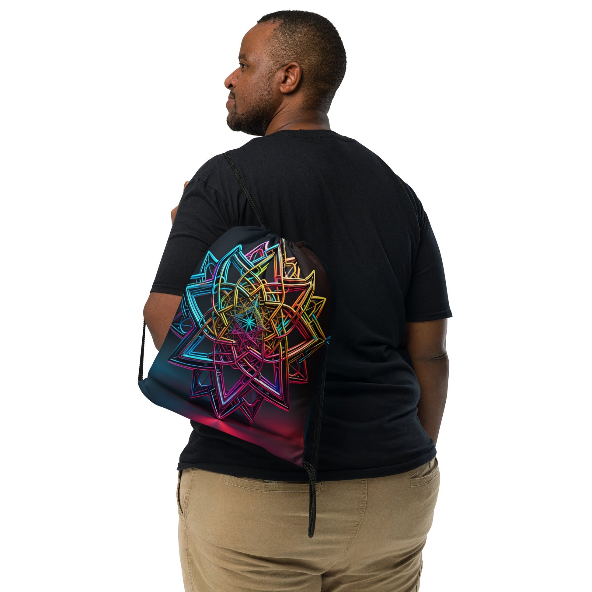 Futuristic Shine| Star of David |Drawstring Bag