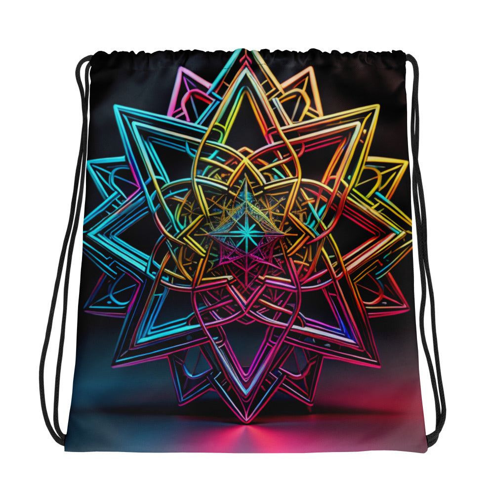 Futuristic Shine| Star of David |Drawstring Bag