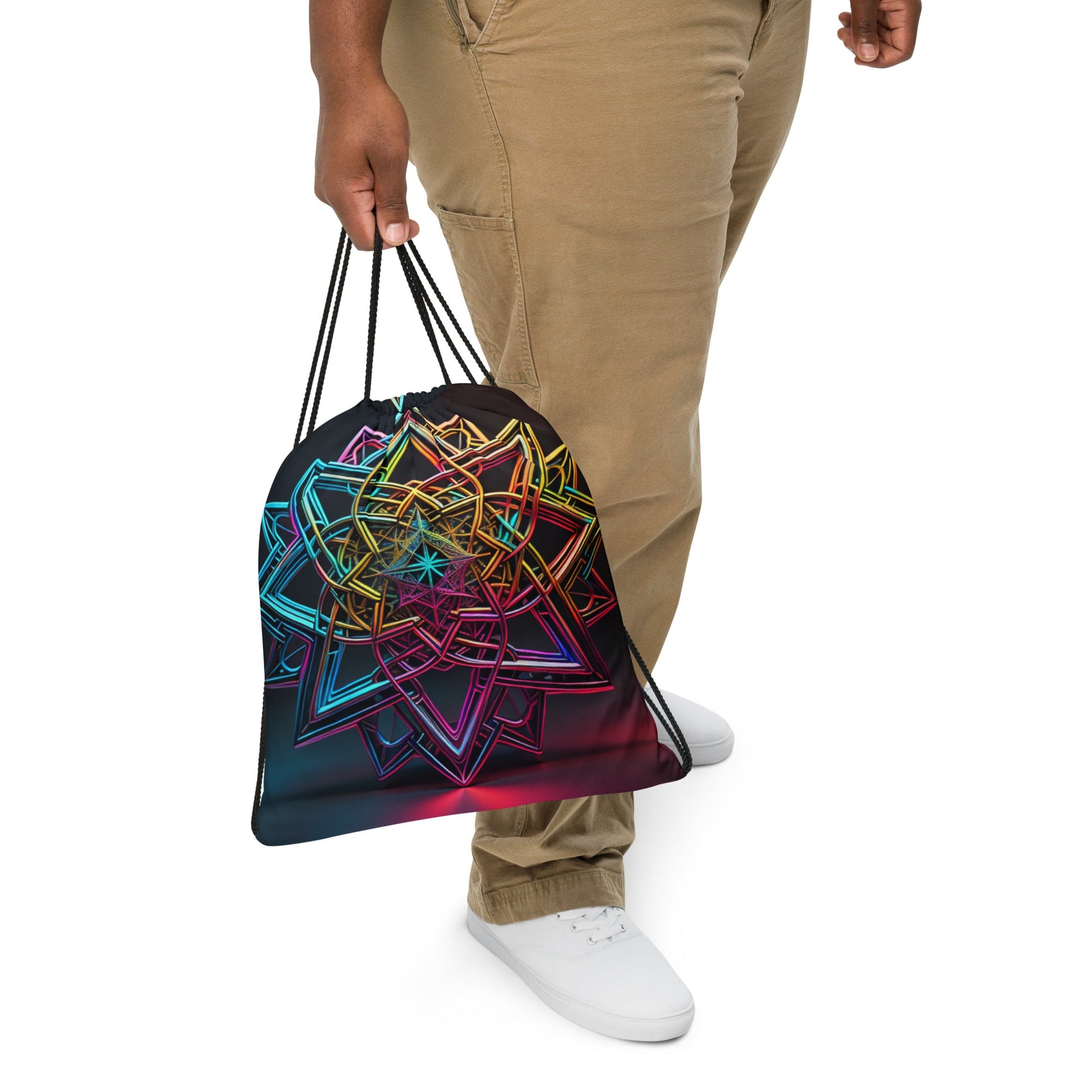 Futuristic Shine| Star of David |Drawstring Bag