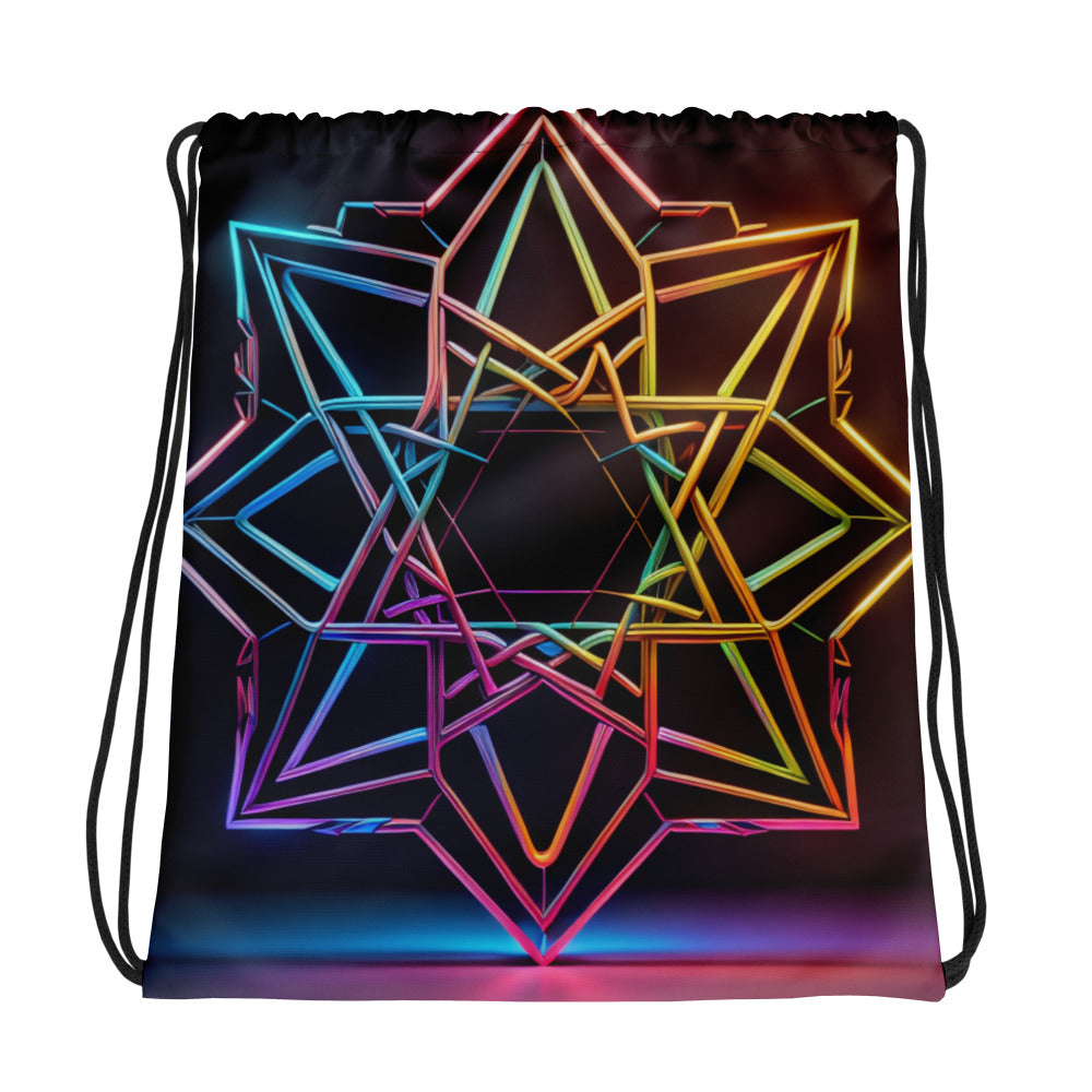Futuristic Shine| Star of David |Drawstring Bag
