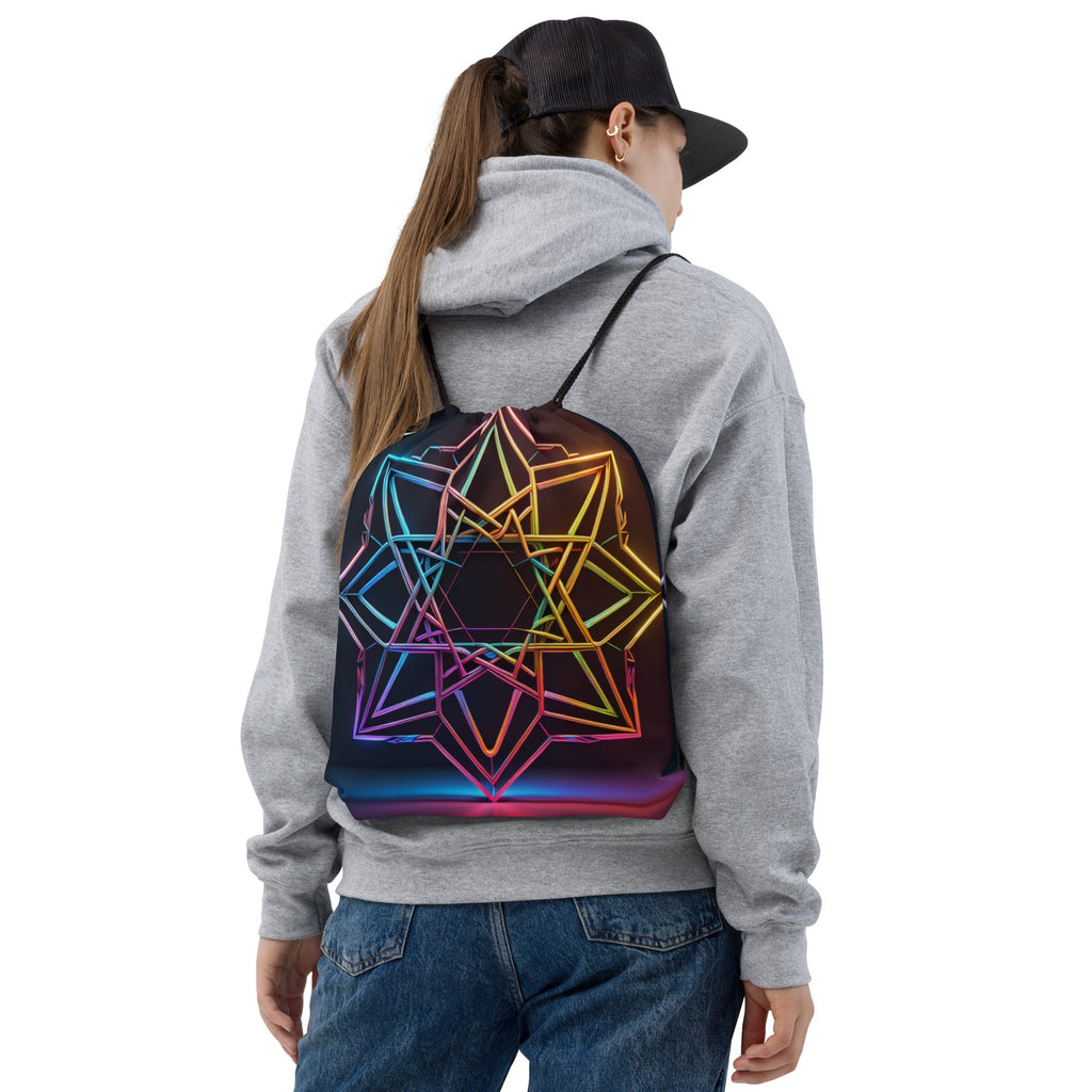 Futuristic Shine| Star of David |Drawstring Bag