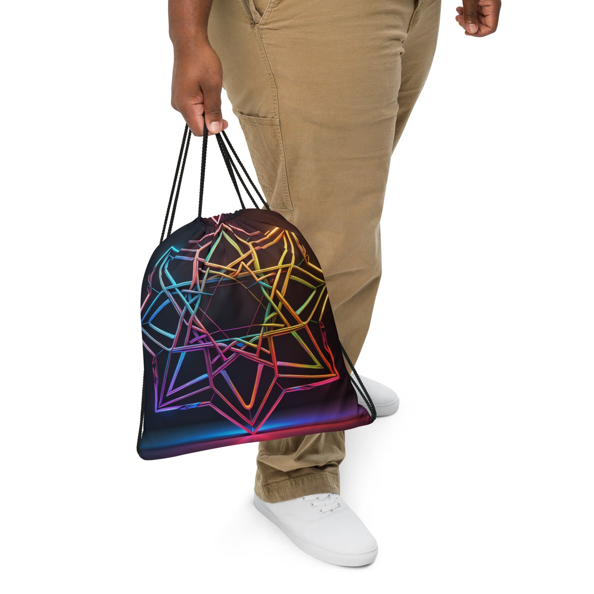 Futuristic Shine| Star of David |Drawstring Bag