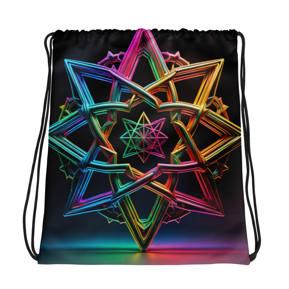 Futuristic Shine| Star of David |Drawstring Bag