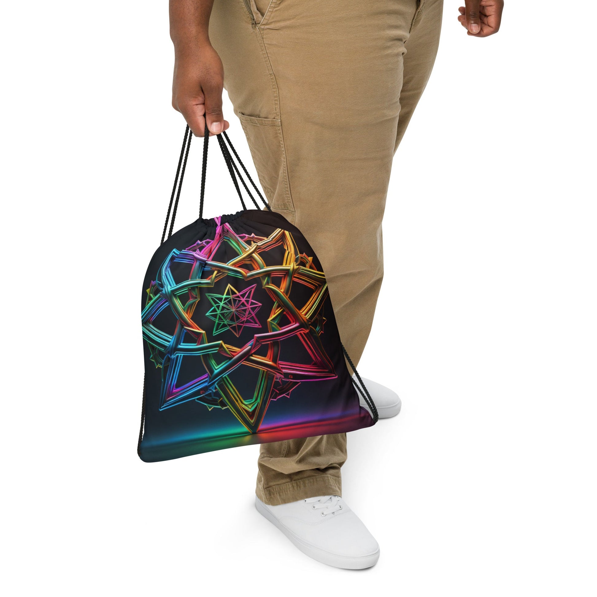 Futuristic Shine| Star of David |Drawstring Bag