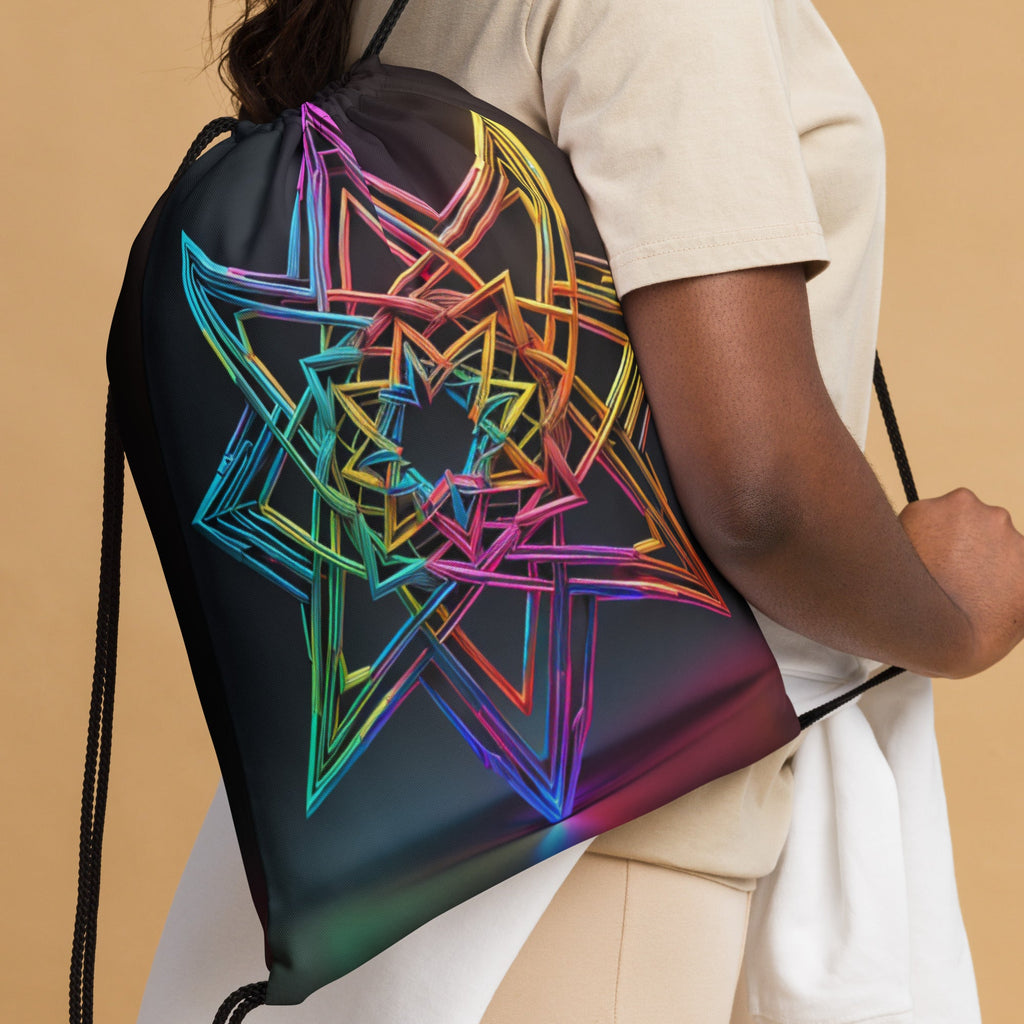 Futuristic Shine| Star of David |Drawstring Bag