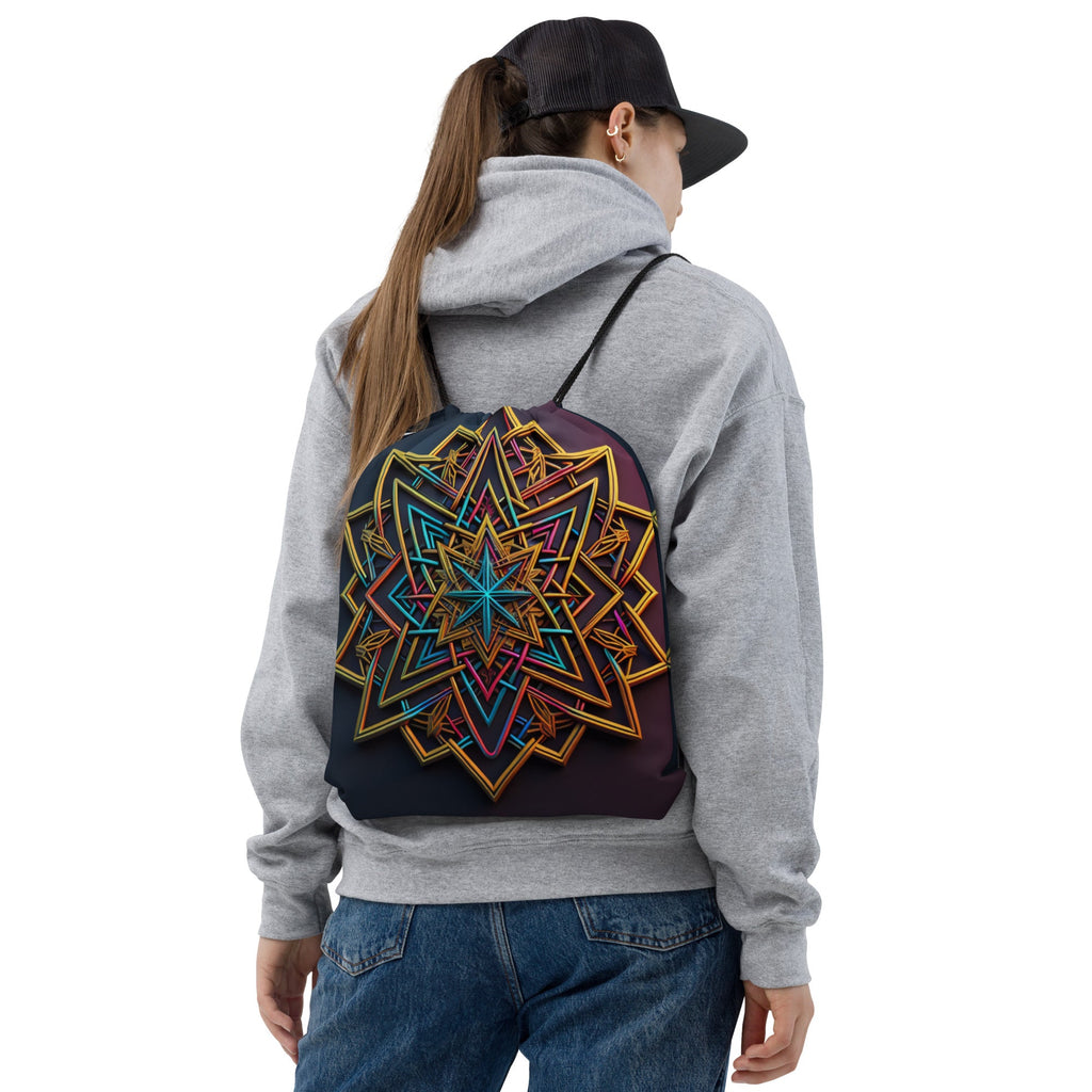 Futuristic Shine| Star of David |Drawstring Bag