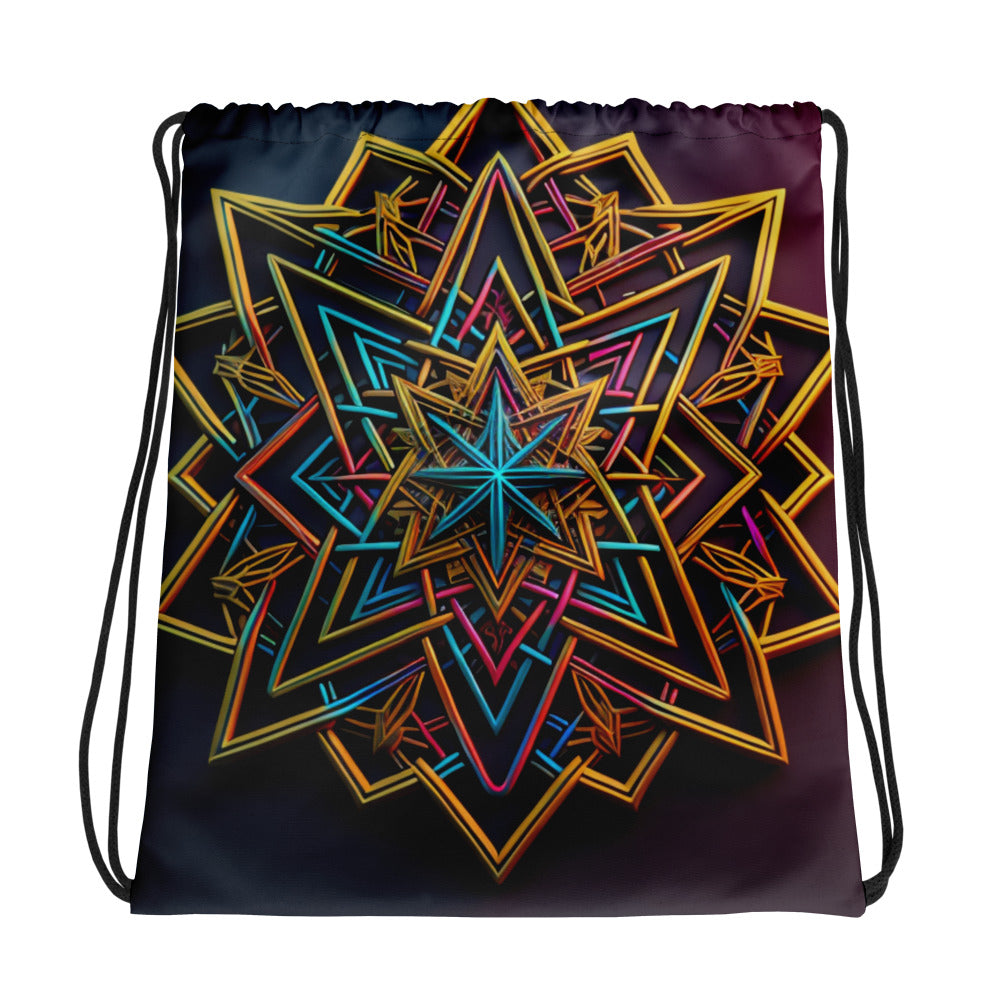 Futuristic Shine| Star of David |Drawstring Bag