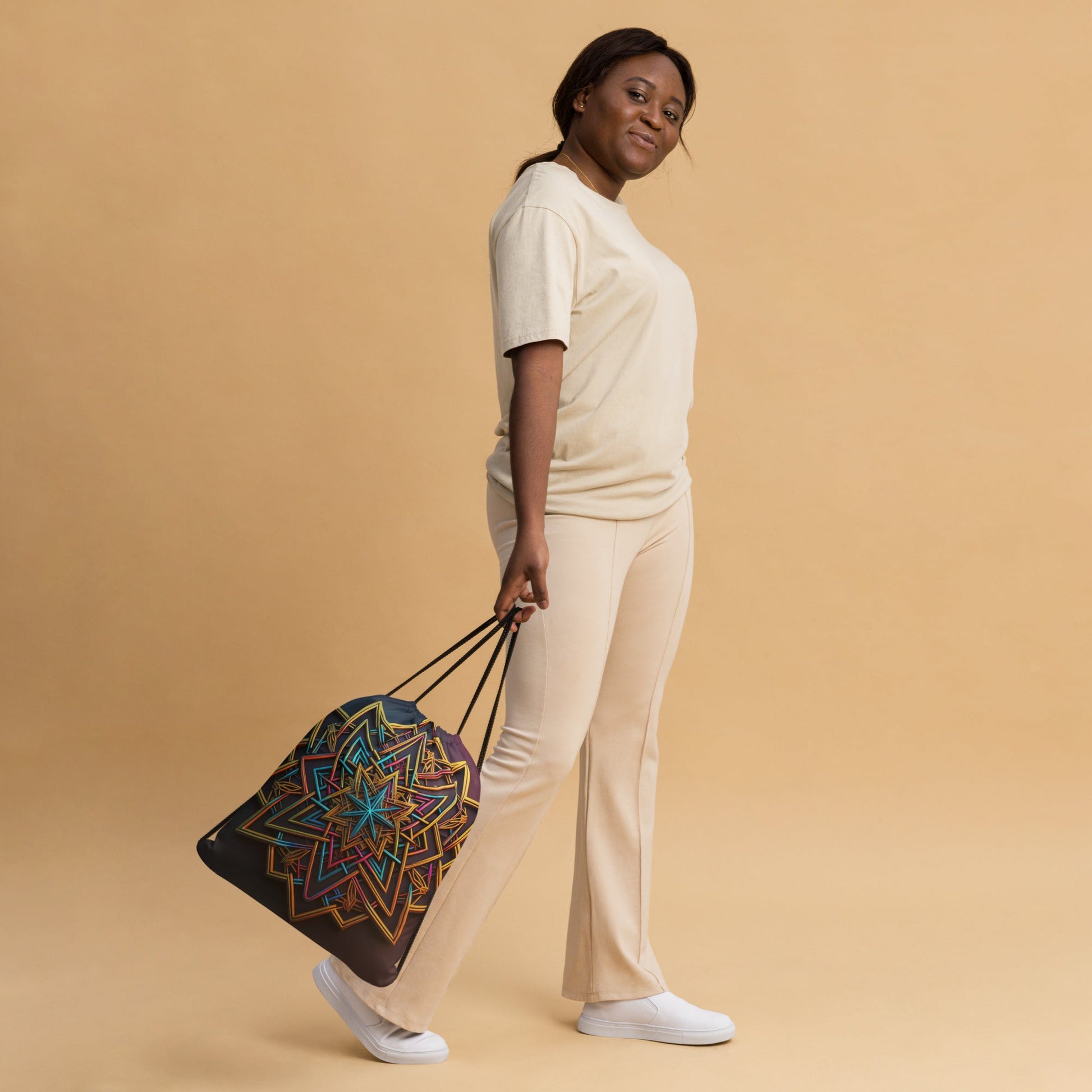 Futuristic Shine| Star of David |Drawstring Bag