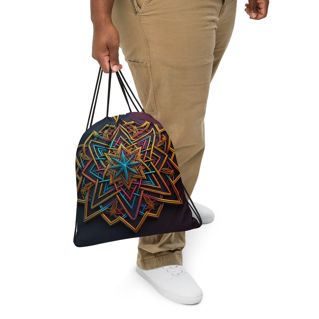 Futuristic Shine| Star of David |Drawstring Bag