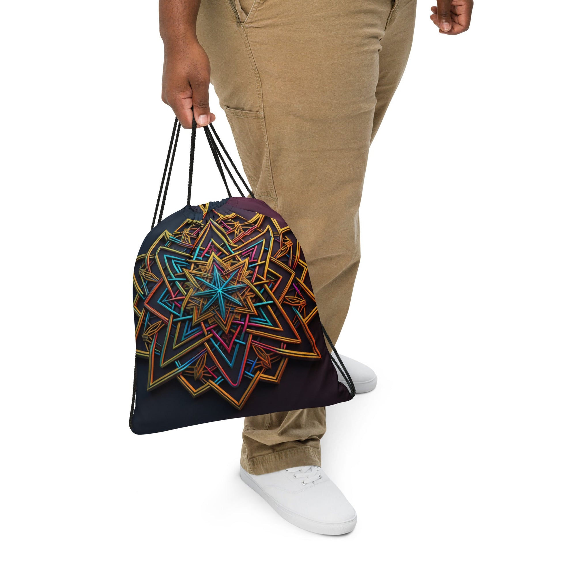 Futuristic Shine| Star of David |Drawstring Bag