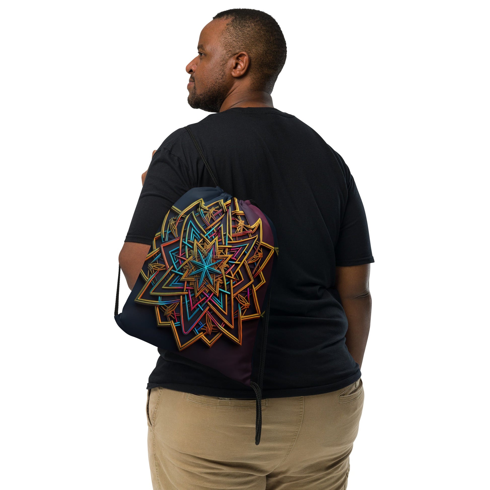 Futuristic Shine| Star of David |Drawstring Bag