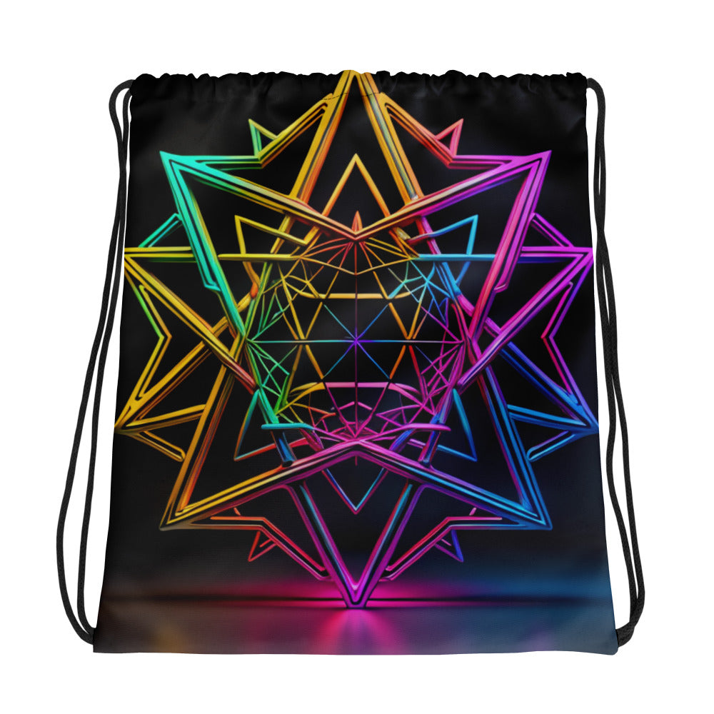 Futuristic Shine| Star of David |Drawstring Bag