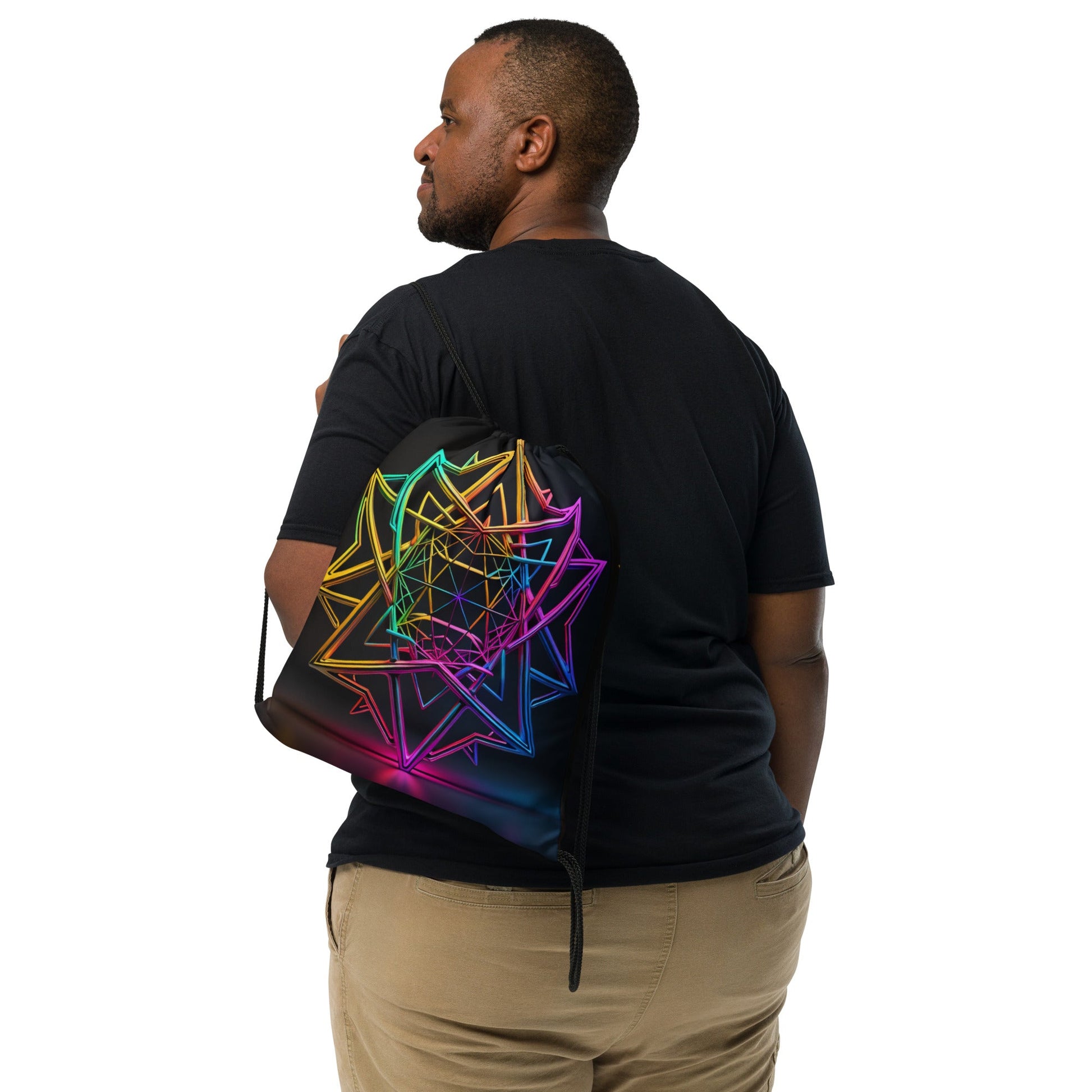 Futuristic Shine| Star of David |Drawstring Bag