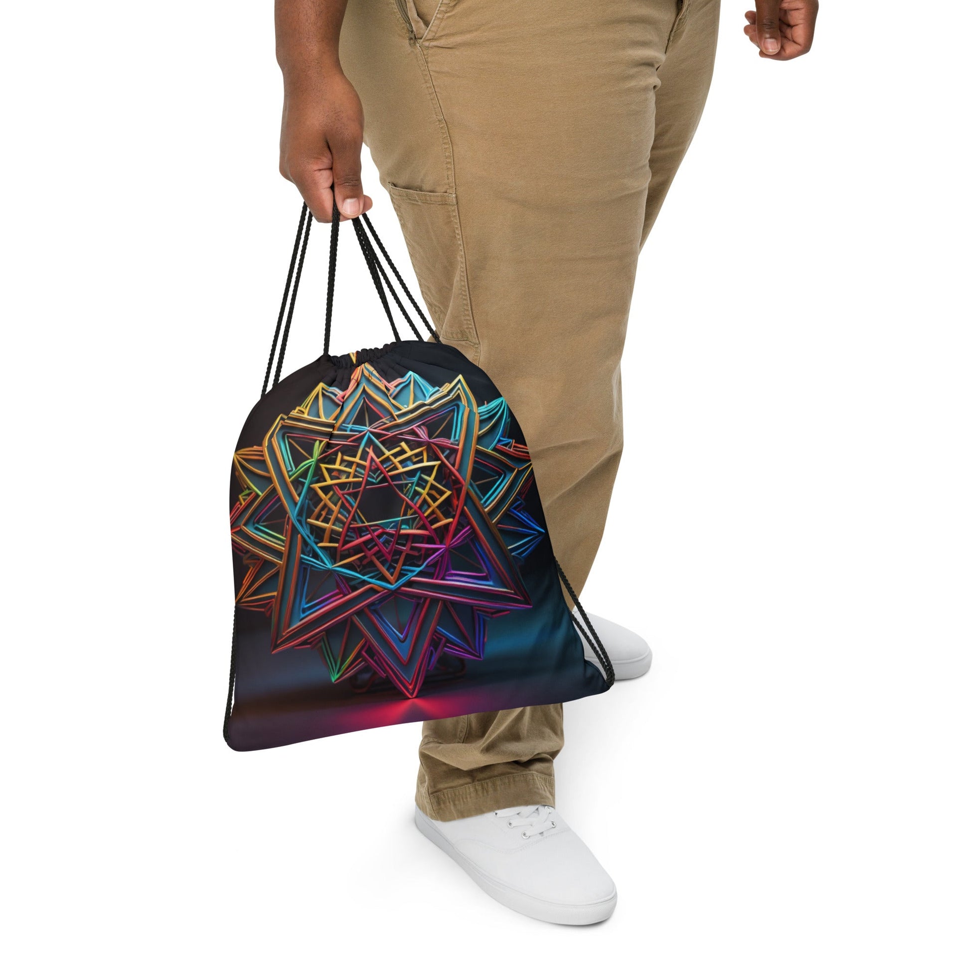 Futuristic Shine| Star of David |Drawstring Bag