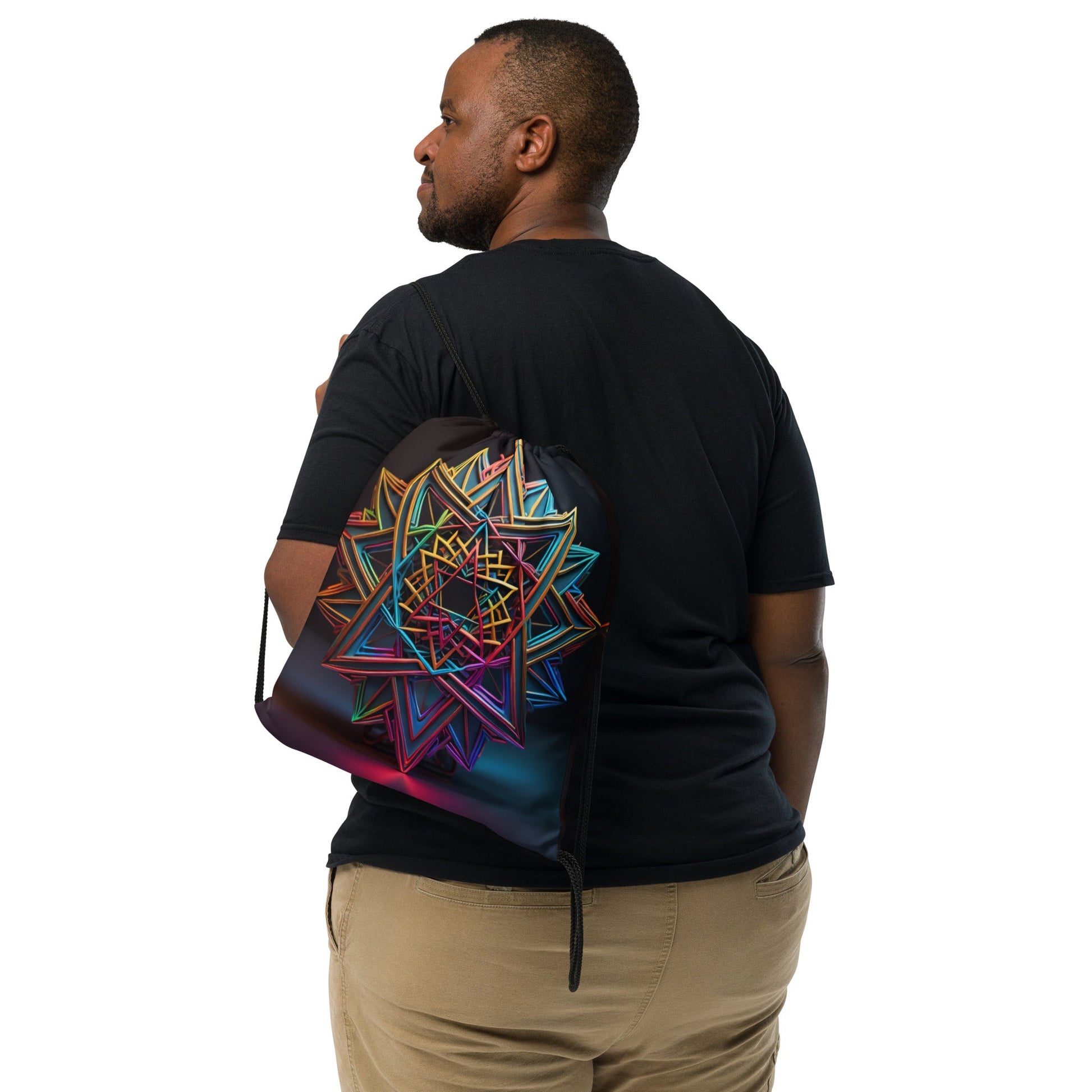Futuristic Shine| Star of David |Drawstring Bag