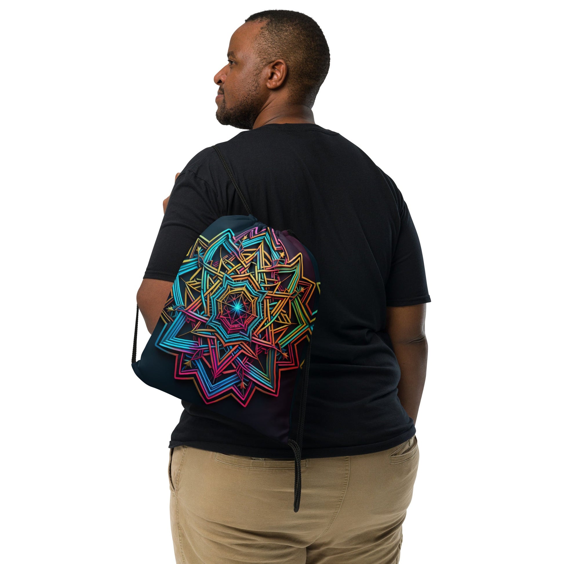 Futuristic Shine| Star of David |Drawstring Bag