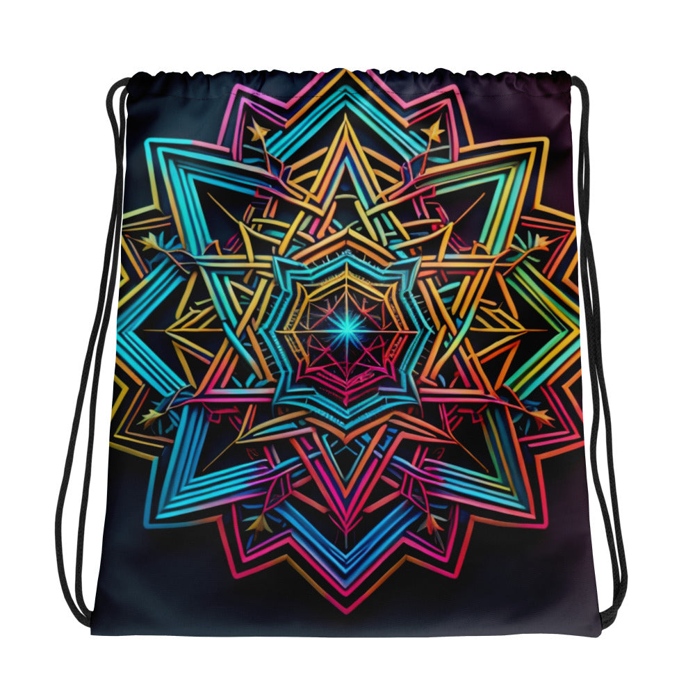 Futuristic Shine| Star of David |Drawstring Bag