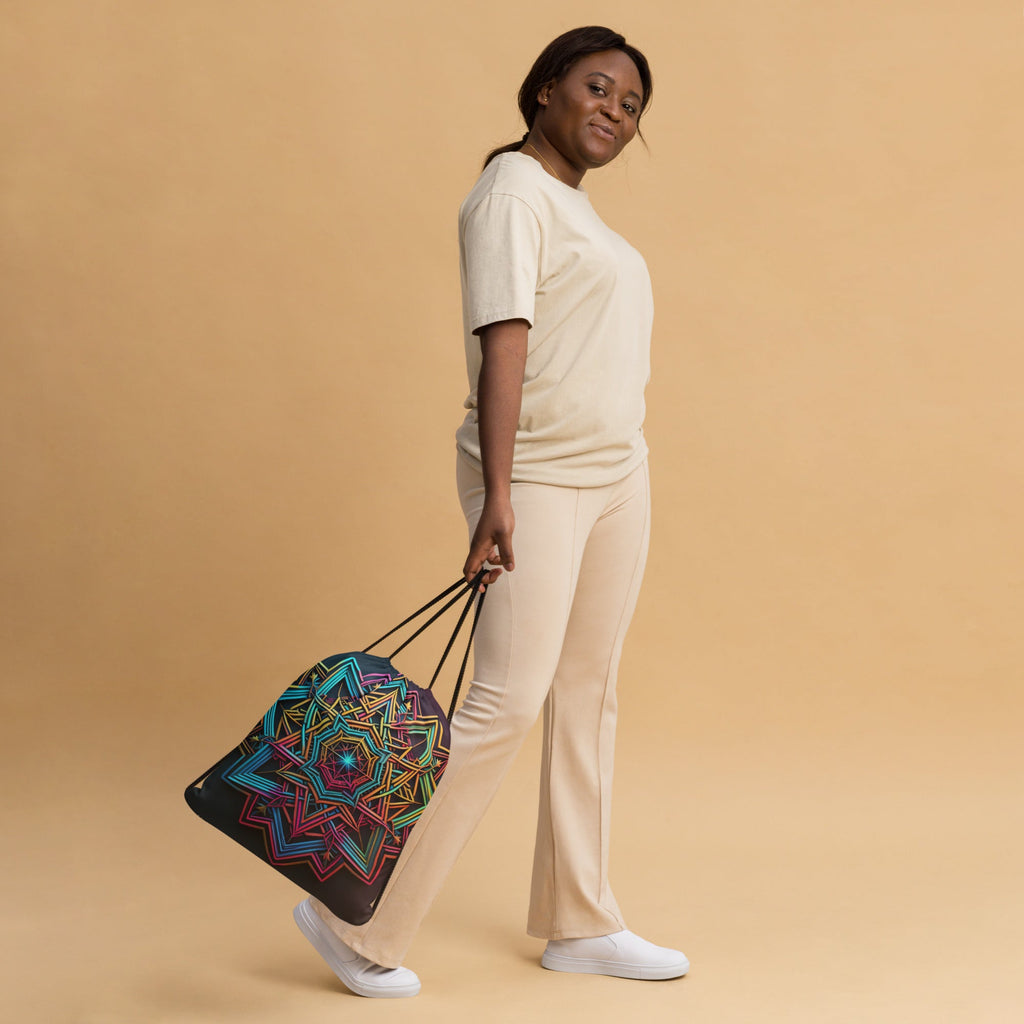 Futuristic Shine| Star of David |Drawstring Bag
