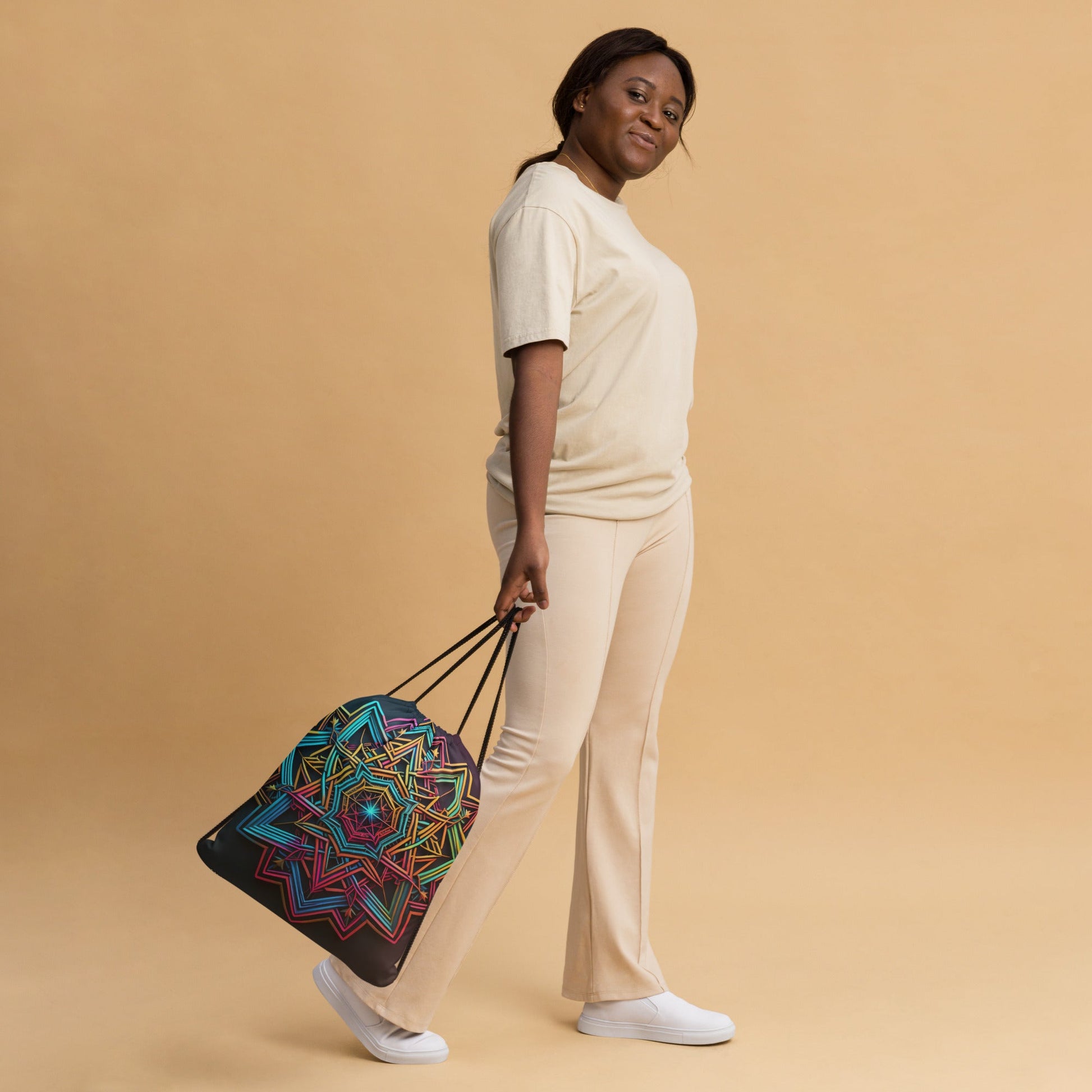 Futuristic Shine| Star of David |Drawstring Bag