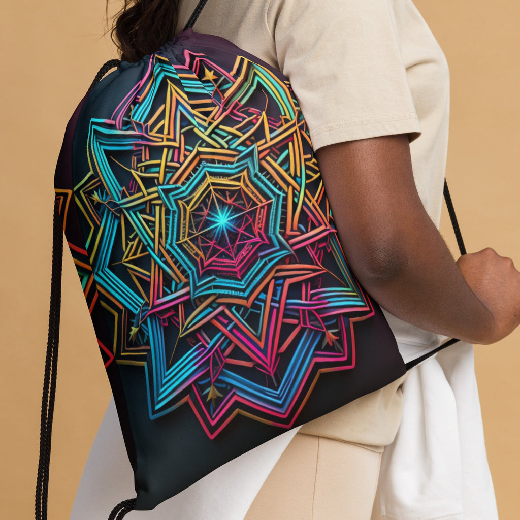 Futuristic Shine| Star of David |Drawstring Bag