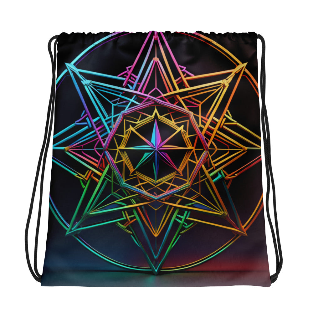 Futuristic Shine| Star of David |Drawstring Bag