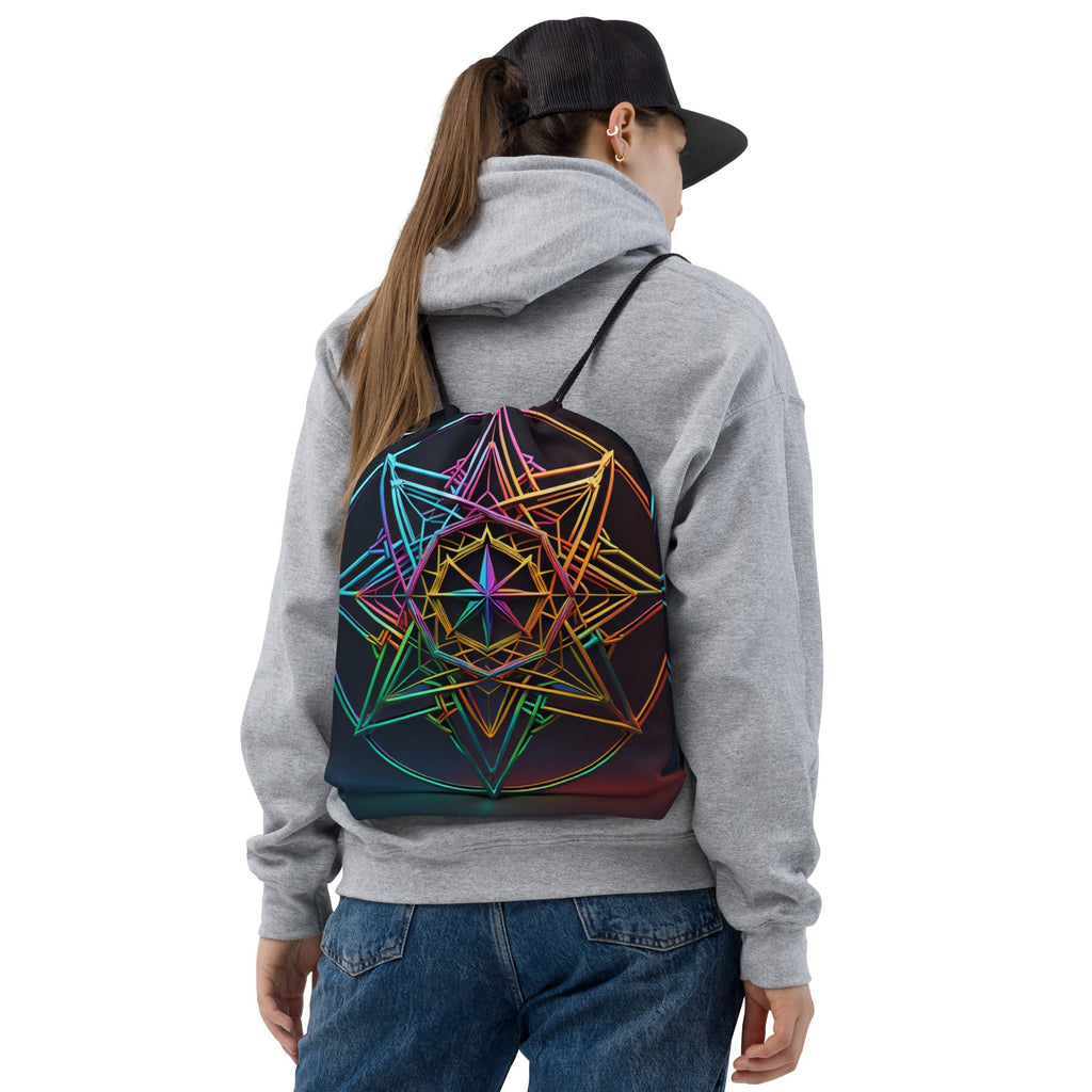 Futuristic Shine| Star of David |Drawstring Bag