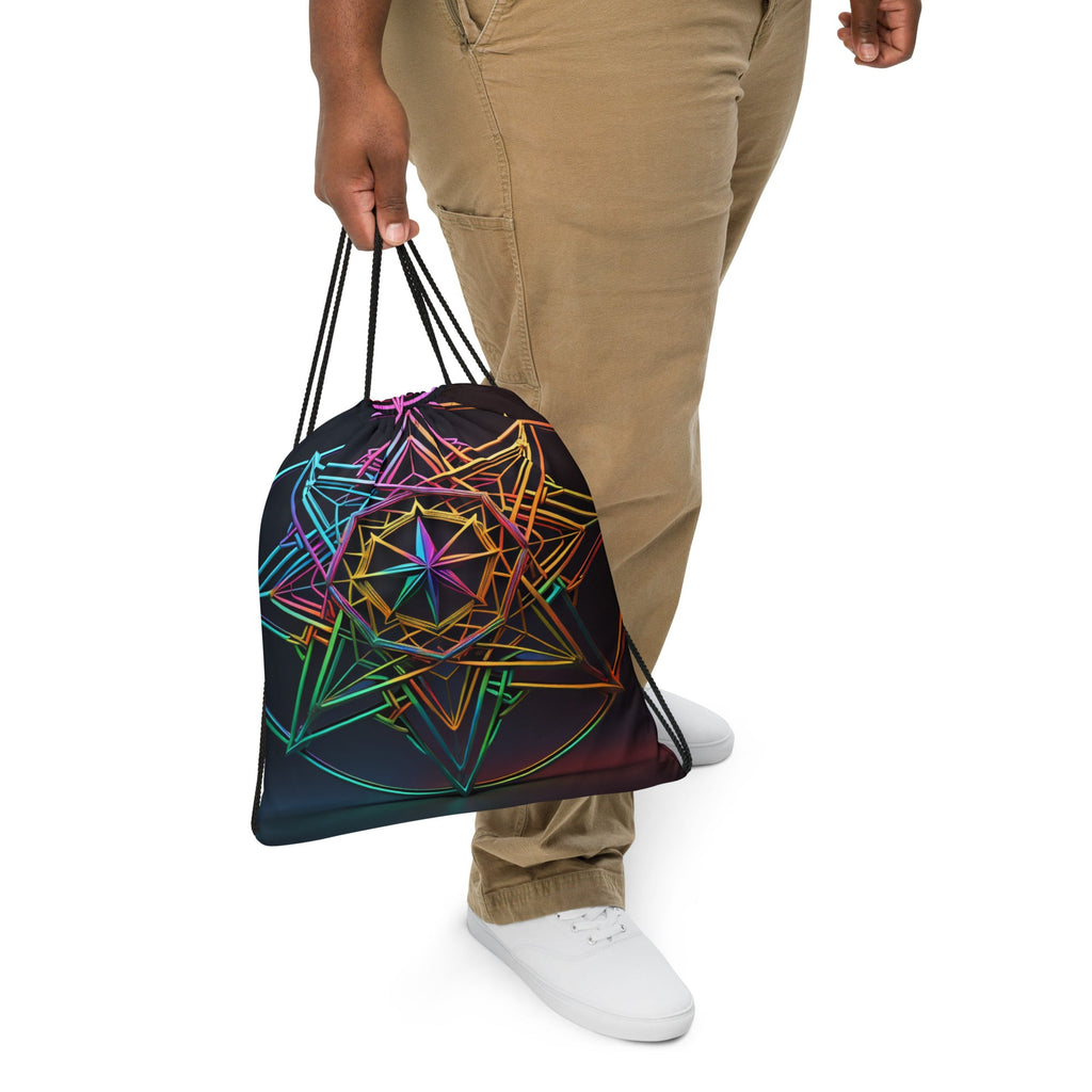 Futuristic Shine| Star of David |Drawstring Bag
