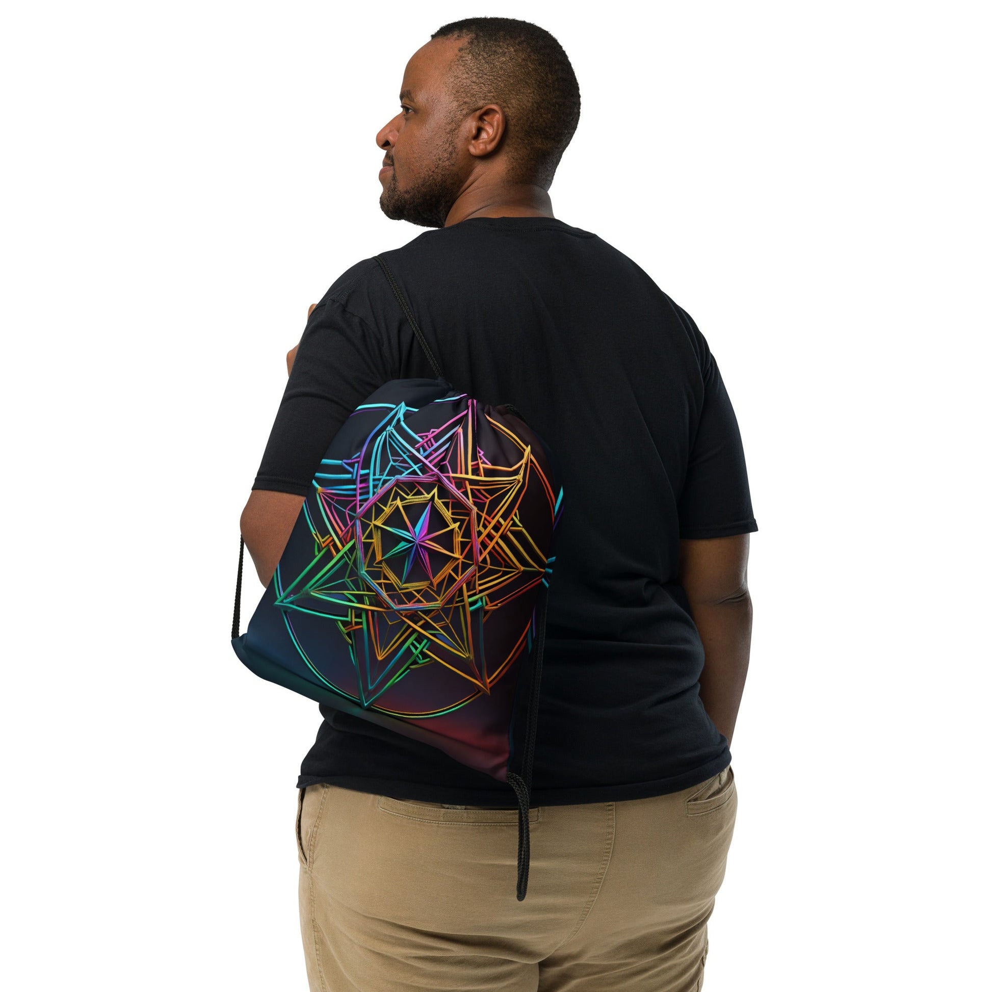 Futuristic Shine| Star of David |Drawstring Bag