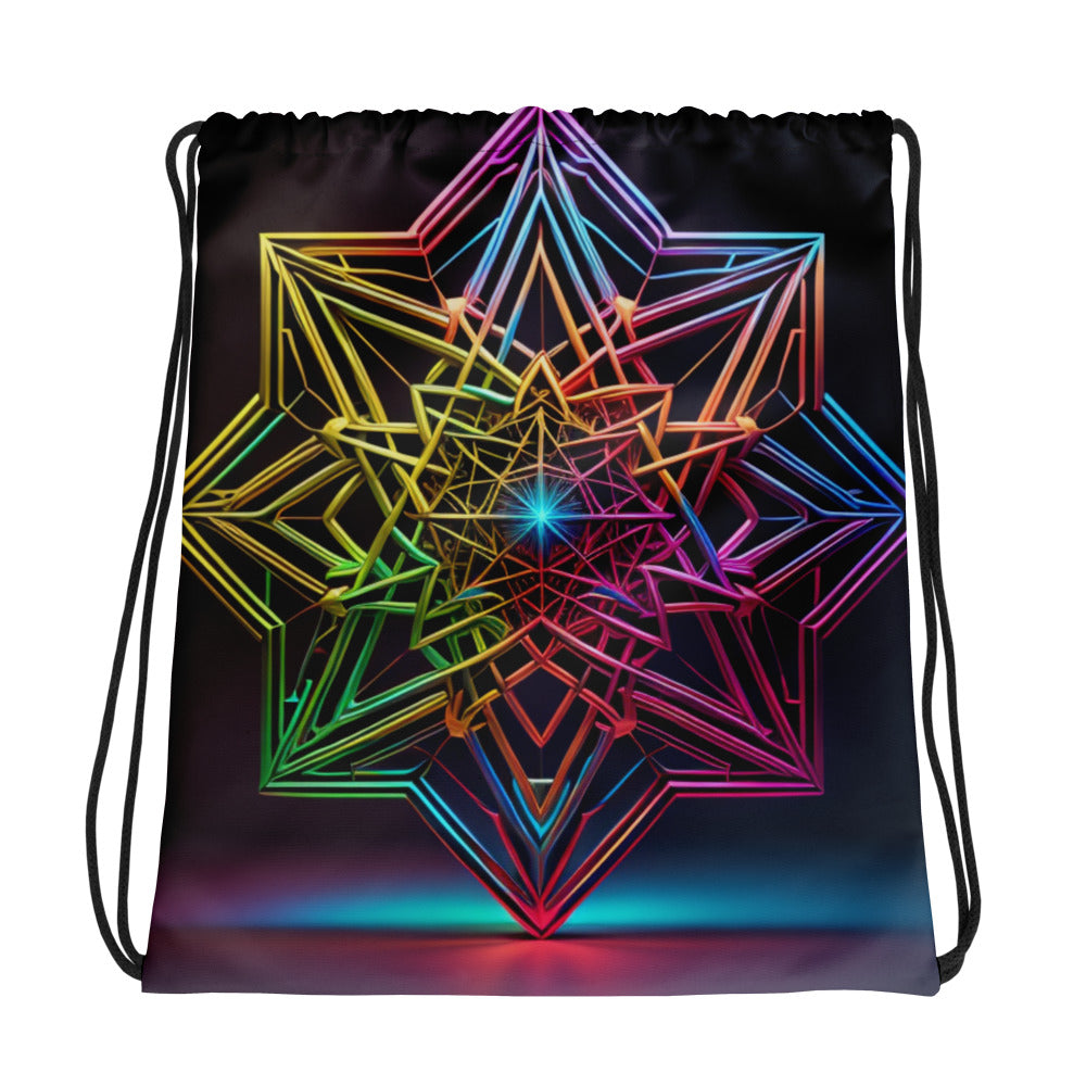 Futuristic Shine| Star of David |Drawstring Bag