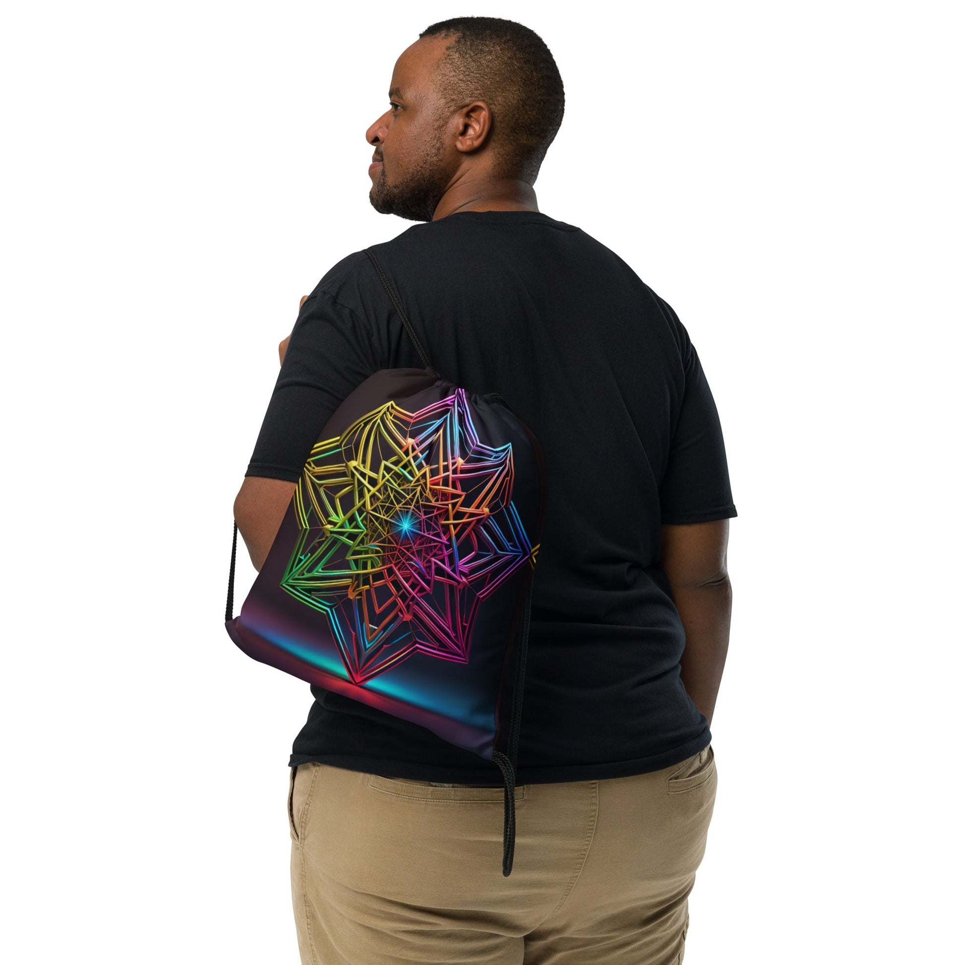 Futuristic Shine| Star of David |Drawstring Bag