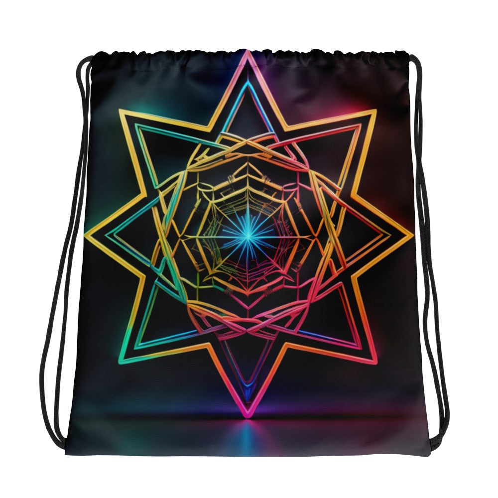 Futuristic Shine| Star of David |Drawstring Bag