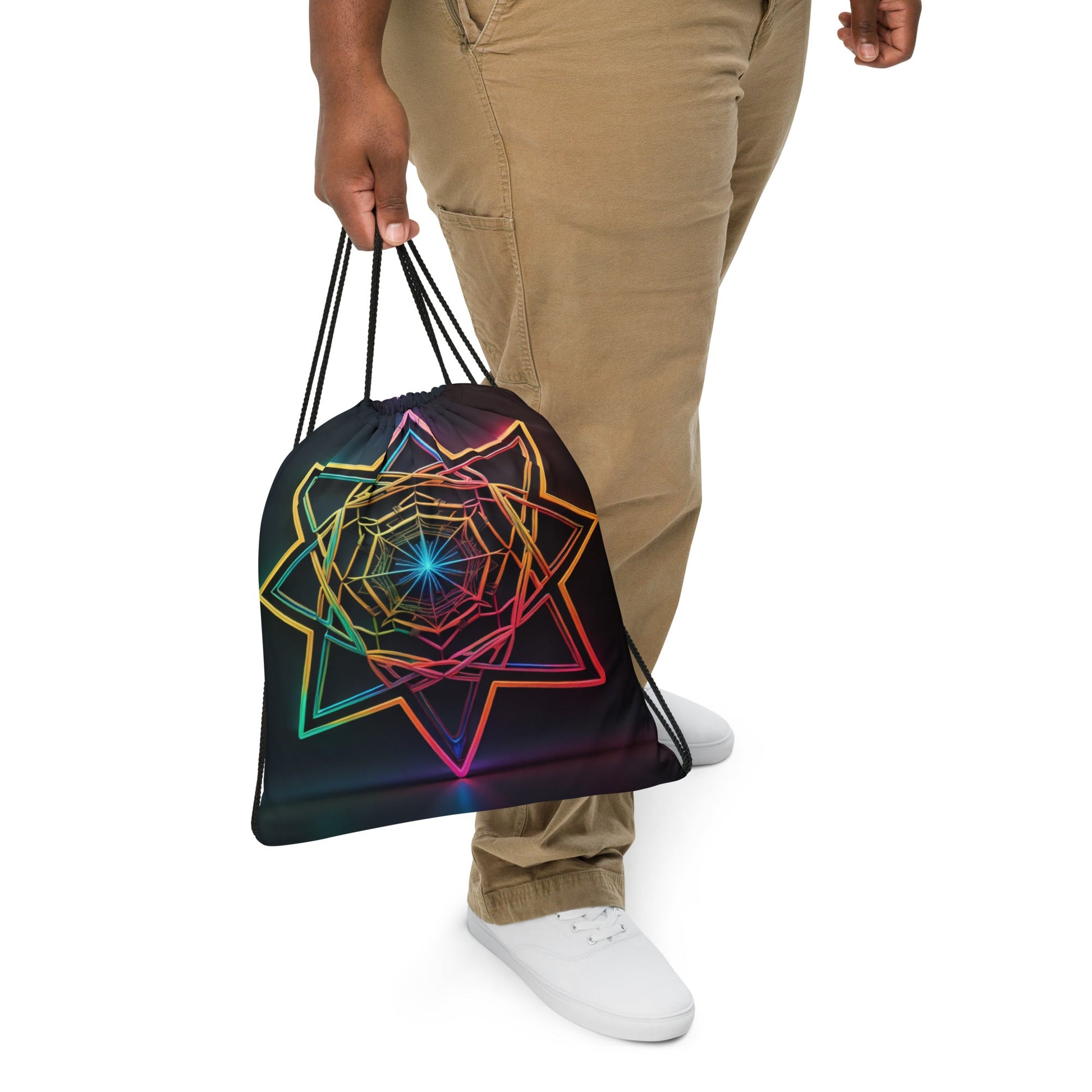 Futuristic Shine| Star of David |Drawstring Bag