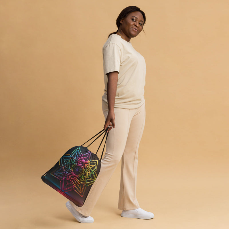 Futuristic Shine| Star of David |Drawstring Bag