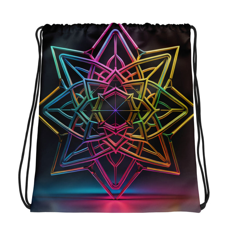 Futuristic Shine| Star of David |Drawstring Bag
