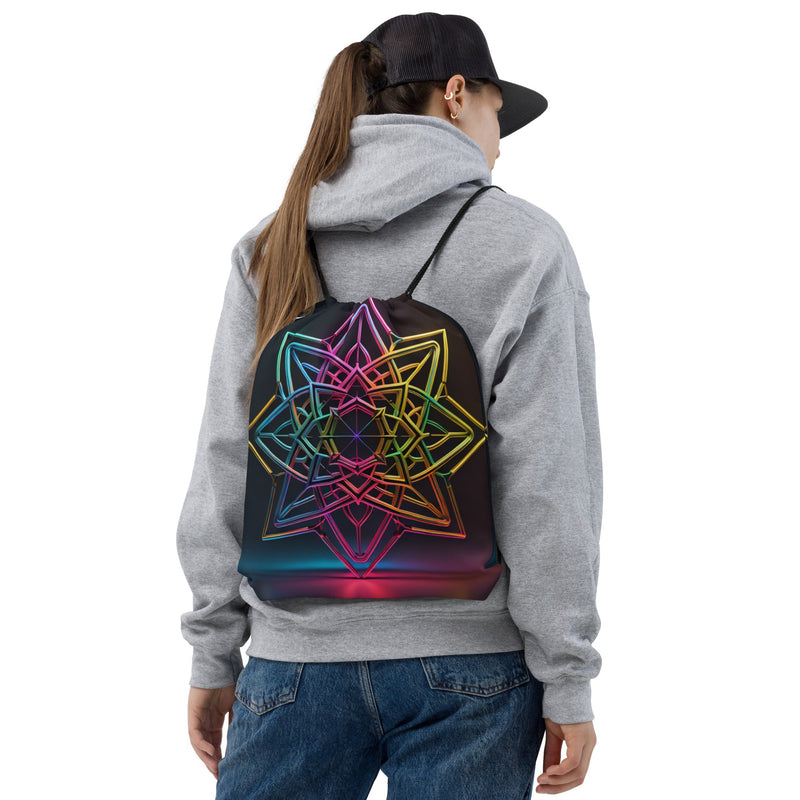 Futuristic Shine| Star of David |Drawstring Bag