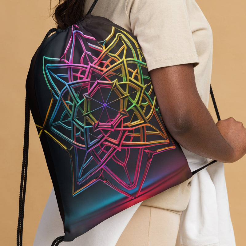 Futuristic Shine| Star of David |Drawstring Bag