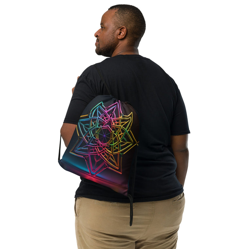 Futuristic Shine| Star of David |Drawstring Bag