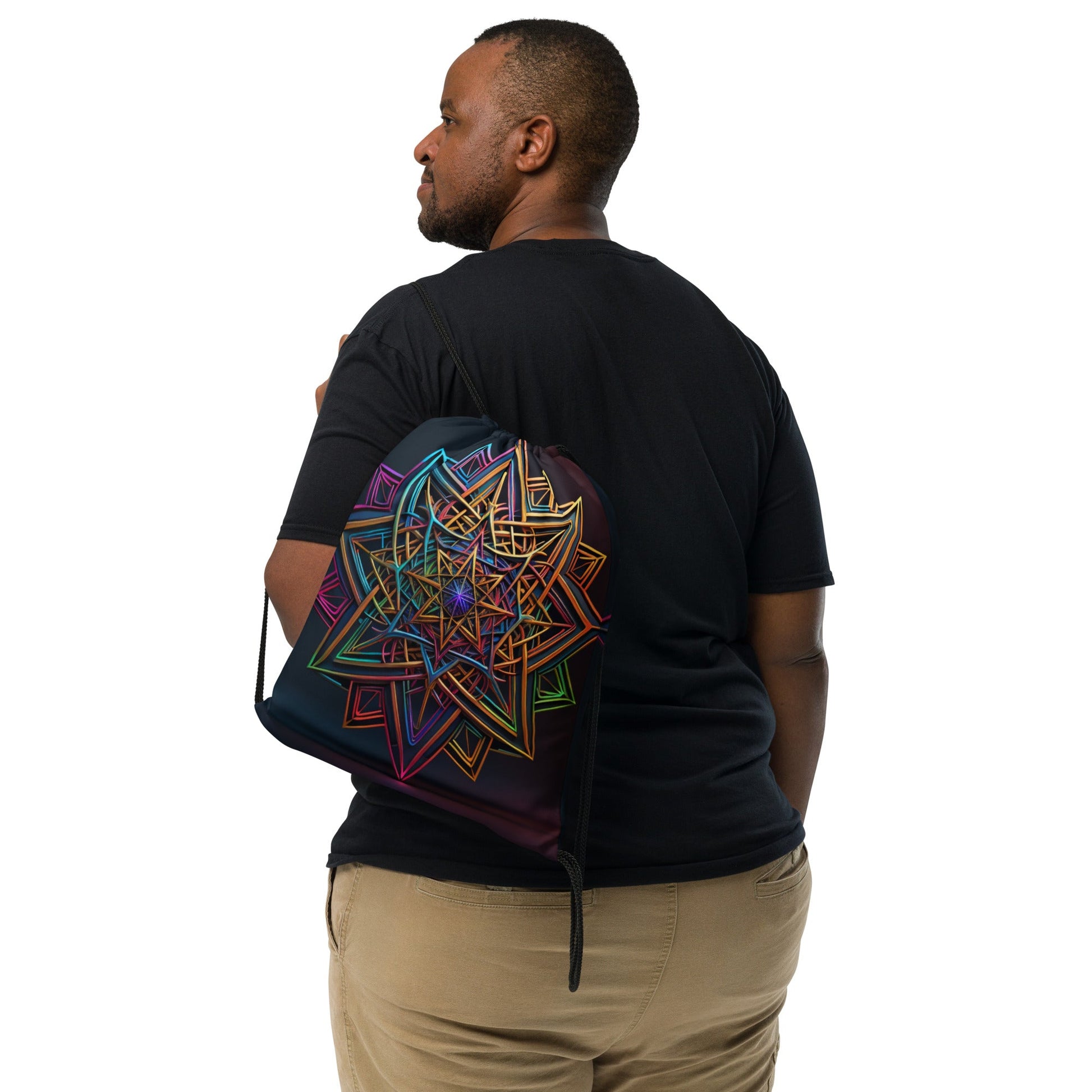 Futuristic Shine| Star of David |Drawstring Bag