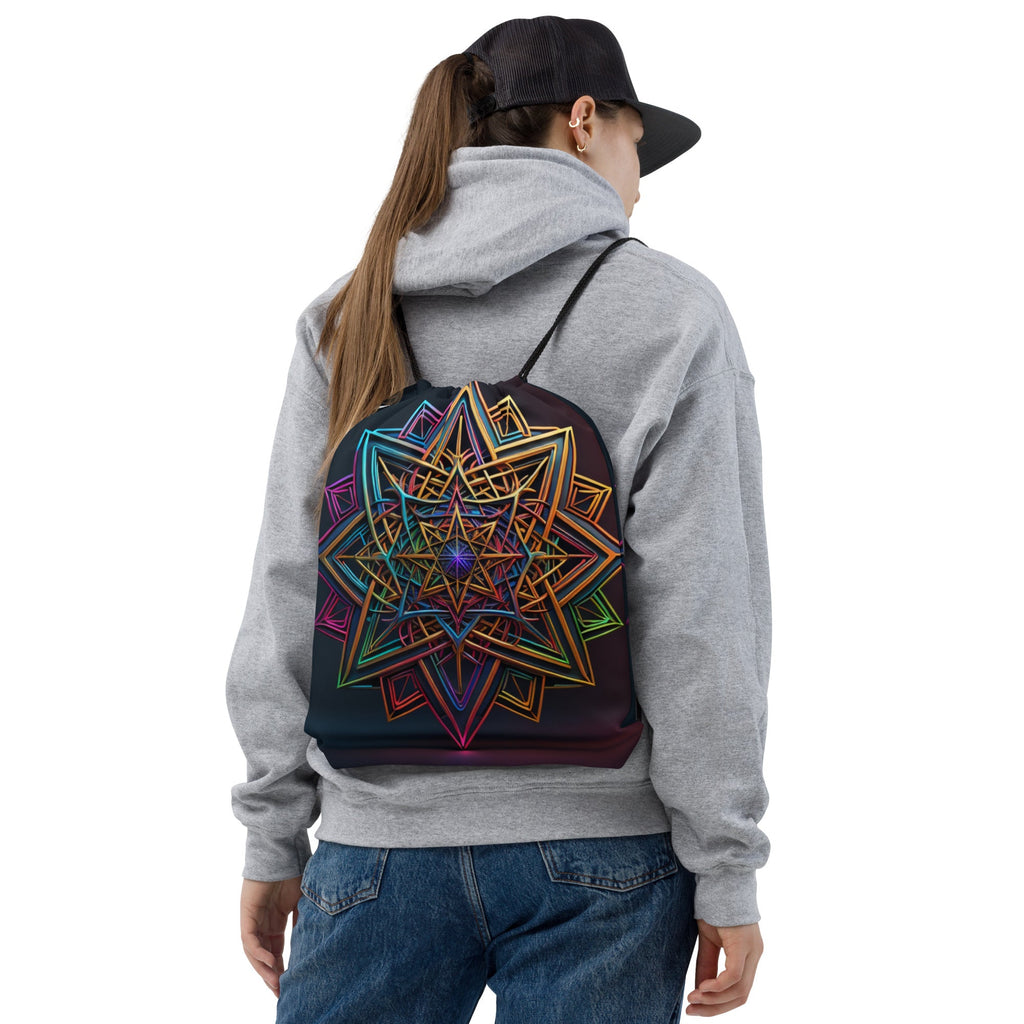 Futuristic Shine| Star of David |Drawstring Bag