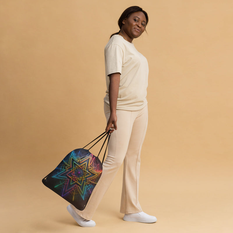 Futuristic Shine| Star of David |Drawstring Bag