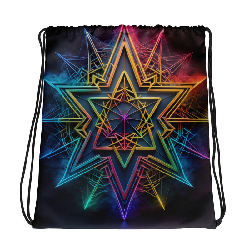 Futuristic Shine| Star of David |Drawstring Bag