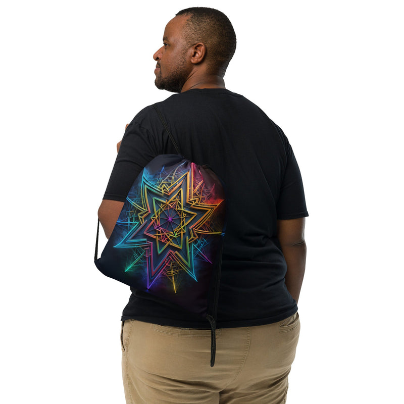 Futuristic Shine| Star of David |Drawstring Bag
