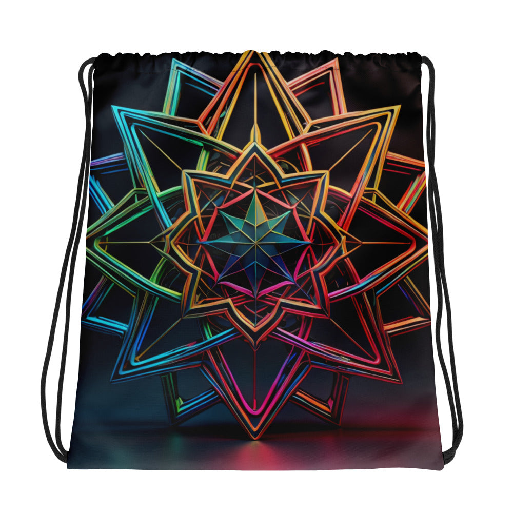 Futuristic Shine| Star of David |Drawstring Bag