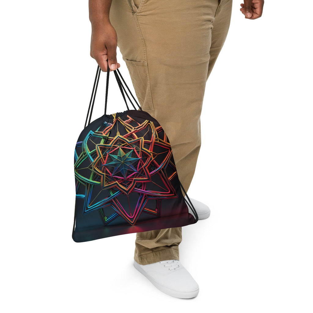 Futuristic Shine| Star of David |Drawstring Bag
